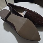 JustFab Brown Croc Embossed Faux Leather Pointed Toe Slip-On Loafer Flats 10 — photo 4