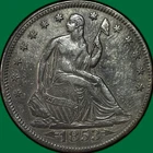 1853 Arrows & Rays Seated Liberty Half Dollar Extremely Fine XF Coin #36438