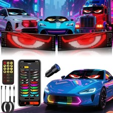 2PCS 4inx13.7in Devil Eyes Light for Truck Windshield,