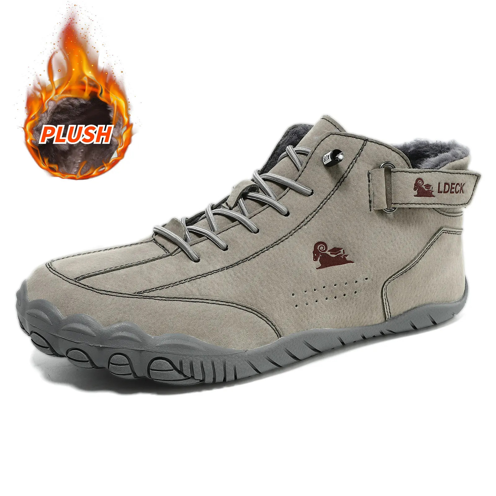 Botas de hombre desnudas de moda costuras cómodas informales zapatos para caminar