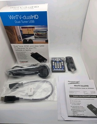 HAUPPAUGE WinTV-DualHD Dual USB 2.0 HD TV Tuner for Windows PC 1595 Black