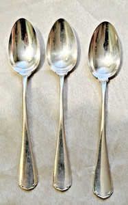 Early Christofle Silver Plated Teaspoons – Fidèle Fiddle Pattern – France