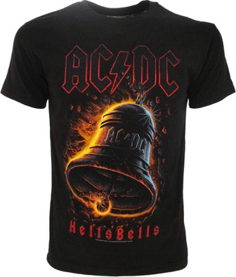 AC/DC Hells Bells T-Shirt Kurzarm Schwarz Musik Rock Band Shirt