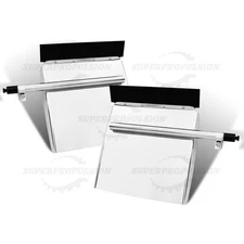 Pair Stainless Steel 24"x24" Rear Quarter Fender w/ Triangle Arm For Volvo/Mack