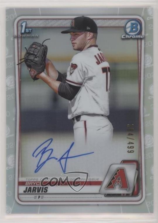 2020 Bowman Draft Chrome Picks Refractor 384/499 Bryce Jarvis #CDA-BJA Auto q2c