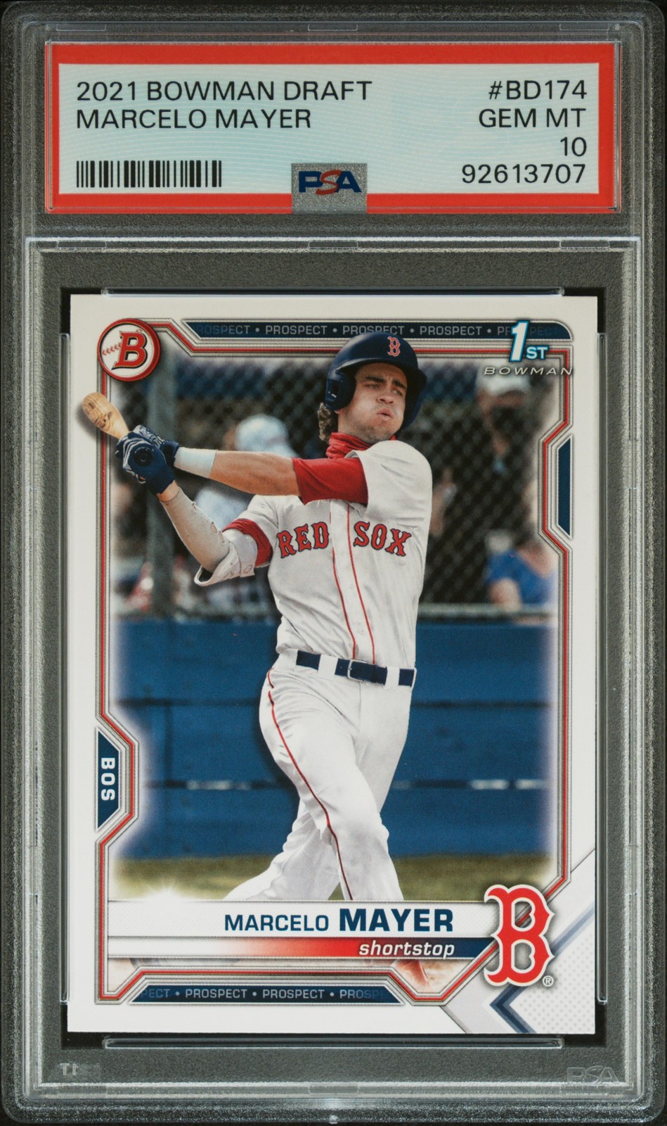 2021 BOWMAN DRAFT #BD174 MARCELO MAYER PSA 10