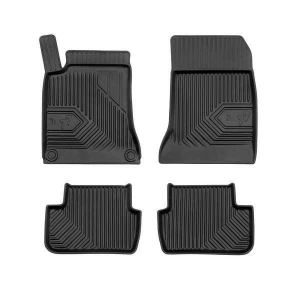 FußMatten Gummimatten FüR Mercedes-Benz A-Klasse W176 2012-2018 Schwarz 4 Teile-image