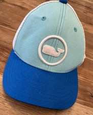 Vineyard Vines Whale Performance Trucker Hat Snap Back Blue Mesh Baseball Cap