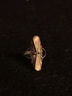 Vintage Sterling Silver Native American Mother Of Pearl Ring Size 6.5