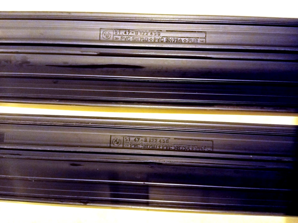 92-98 OEM BMW E36 3 Series Coupe/Convert Pair Left & Right Door Sill Trim Covers - Image 3 of 4