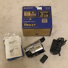 Sony Handycam Vision CCD-TRV37 Video8 Camcorder With Box AC Adapter Working