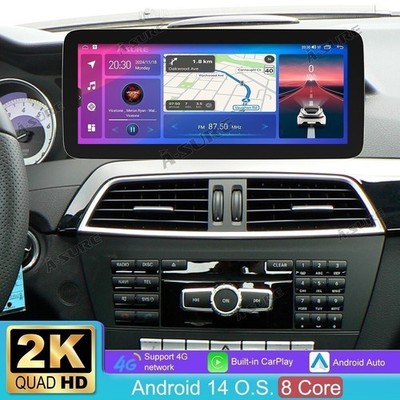 12'' 2K Android 15 Autoradio Carplay Für Mercedes-Benz C-Klasse W204 S204 NTG 4.5
