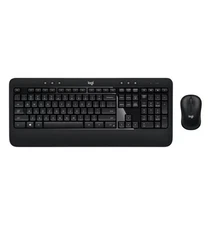 Logitech Advanced Keyboard and Mouse Combo Desktop - Black: Ergonomic