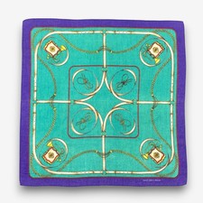 Vintage 90s Paolo Gucci Handkerchief Neckerchief Luxury Bandana Square Scarf