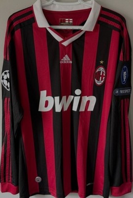 Ronaldinho #80 Ac Milan Retro Jersey Long Sleeve Size S,M,L,XL,XXL