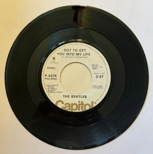 The Beatles Got To Get You Into My Life Capitol Mono/Stereo Promo 45 M-