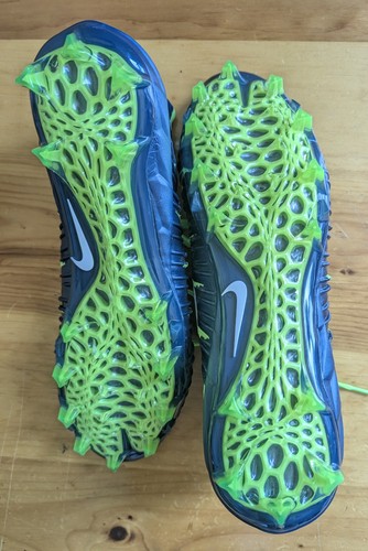 Nike Men's Cleats Alpha Menace Elite TD Grip Navy/Green AJ6547-301 Sz 15 NEW! - Picture 6 of 9