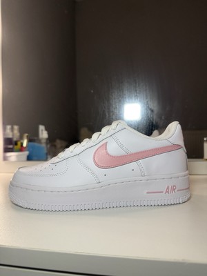 Nike Af1 White And Pink Air Force Junior Pink Customised Coloured