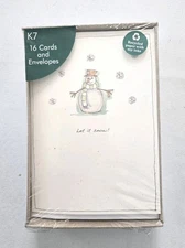 Paper Magic Group "Let it Snow!" Christmas Cards, Box of 16 w/Envelopes, New