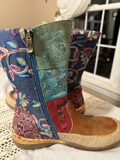 Socofy Bohemian Embroidery Boots Women’s 10.5. See Pictures