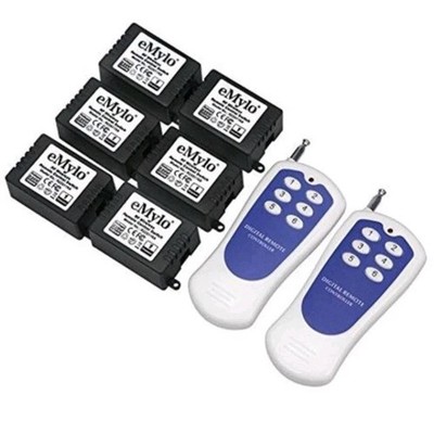 eMylo AC 220V-230V-240V 1000W 6 x 1 Channel 433MHZ RF Relay Module Switch Learni