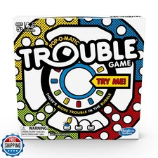 Hasbro Gaming Trouble Kids Board Game, Pop-o-Matic Trouble Game, Kids Games f