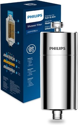 Philips Water Inline-Duschfilter mit 1 Ersatzkartusche   50.000 L Kapazität