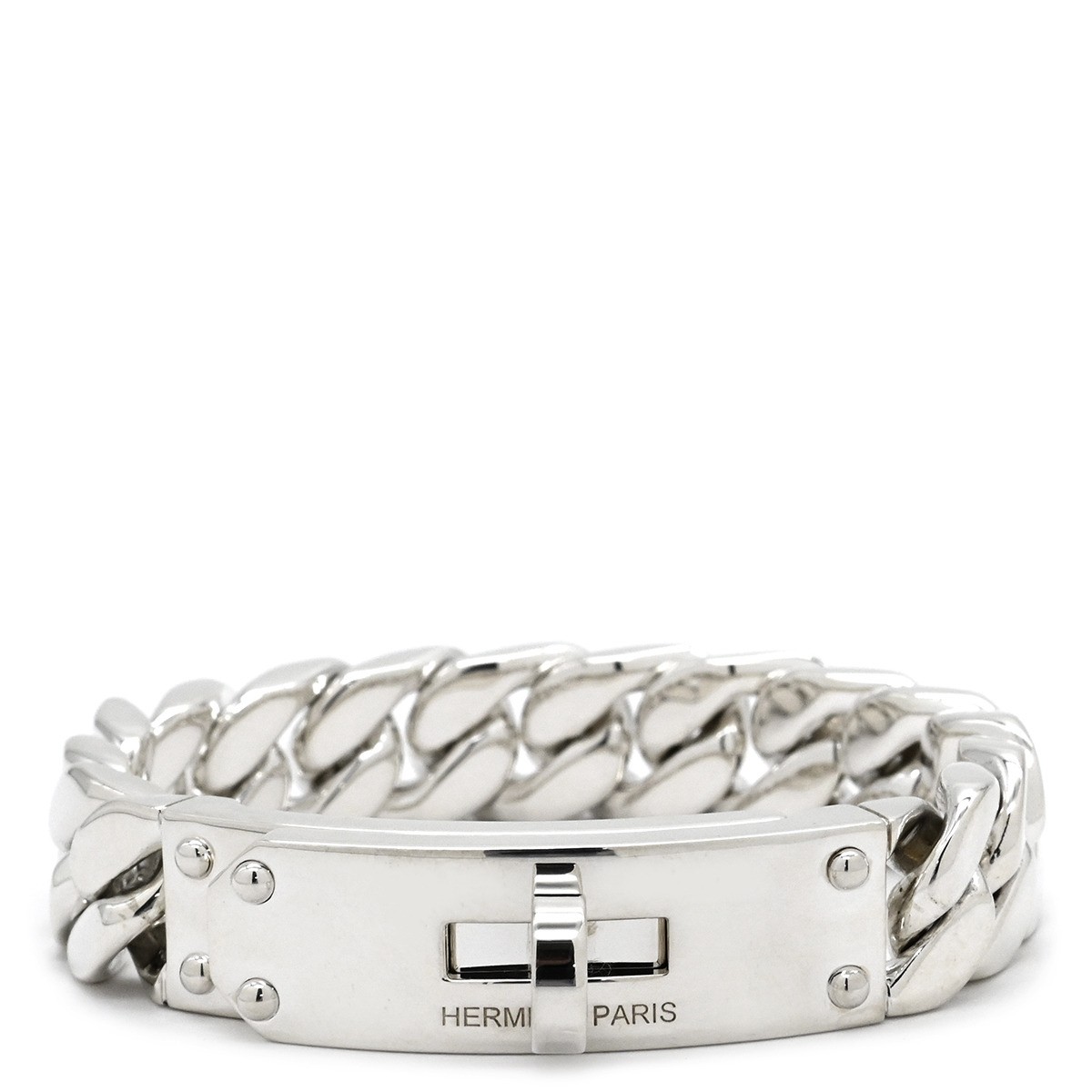 HERMES bracelet Kelly Gourmet Silver925  Silver SH AG925 Chain 【box】 【USED