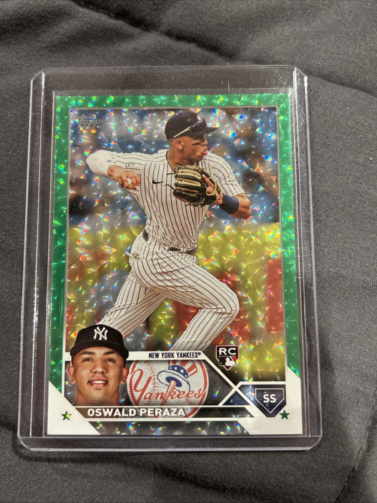 2023 Topps Series 1 - Oswald Peraza #94 Green Foil /499 (RC)