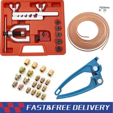 25FT 3/16 Copper Coated Brake Line Single & Double Flaring Tool & Tube Bender