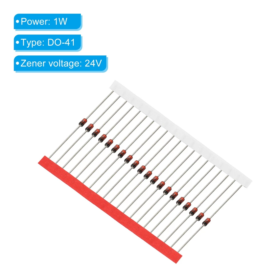 20Stk Zener Diode 1W Zenerdioden Sortiment 24V DO-41 für Herstellung Experimente - Bild 4 von 4