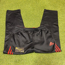 Black Red Adidas Joggers: L