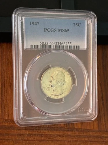 1947 Washington 25C PCGS Certified MS 65