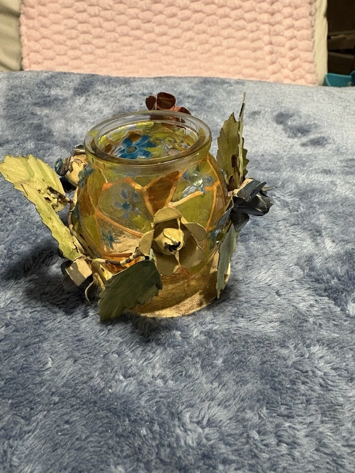 Rustic Rose Candle Holder - Image 3 of 3