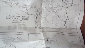 Mammoth Cave 1951 National Park Kentucky Brochure Map