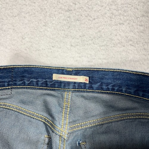 Jeans Levi's Low Pro gamba dritta donna 26 (29x30) DIFETTI* denim blu vita alta - Foto 5 di 16