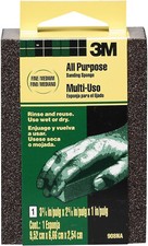 3M Fine/Medium Flexible Sanding Sponge, 3-3/4 x 2-5/8 x 1-In., 908-ESF