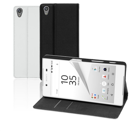 Schutzhüllen für Sony Xperia Hardcase und Kunst-Leder Flip Book + 2 Schutzfolien - Bild 5 von 15