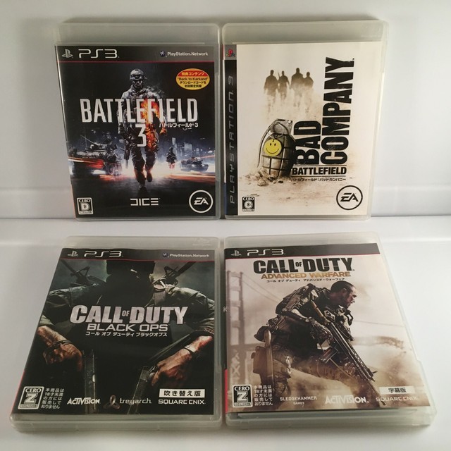 CALL OF DUTY BLACK OPS+Advanced Warfare+Battlefield JAPAN Ver PS3