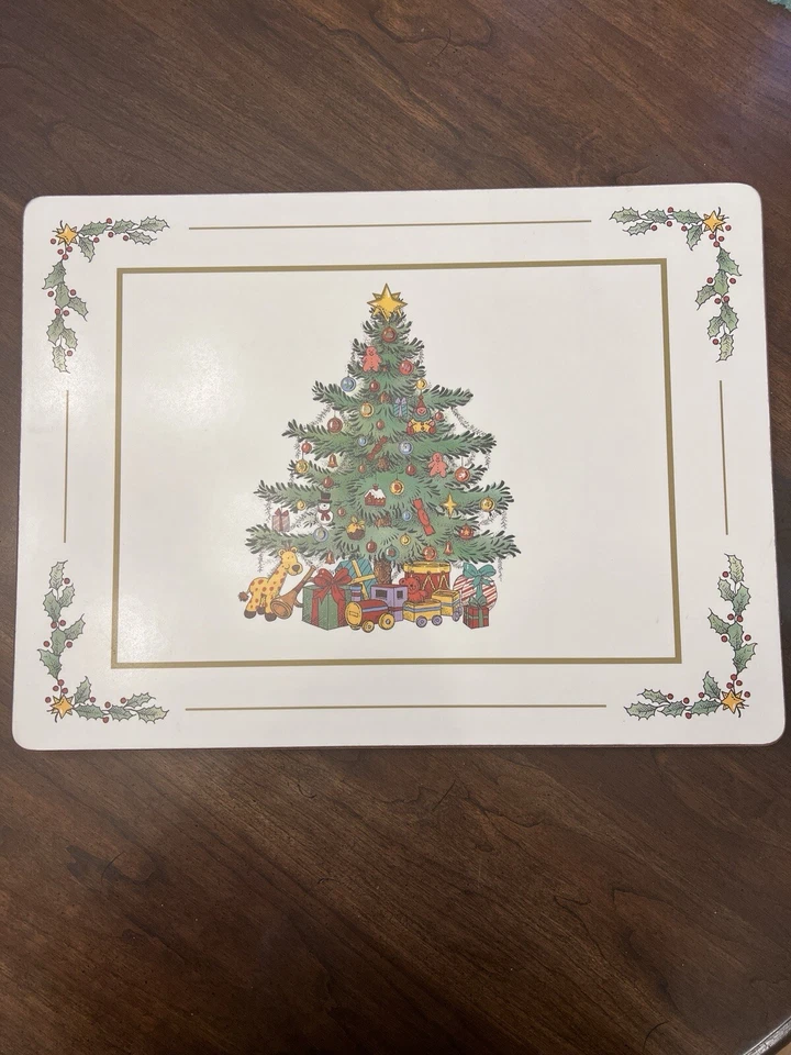 Christmas Tree Pimpernel Cork Backed Placemat Set Of 8 Made In England - Image 3 of 4