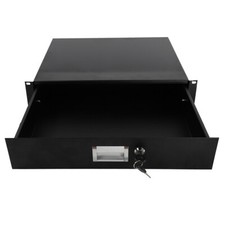 2U Server Cabinet Case 19 Inch Rack Mount Lockable Drawer with Lock and Key
