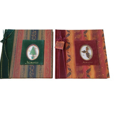 NEW SEASONS LOT OF 2 CHRISTMAS MEMORIES SCRAPBOOK PHOTO ALBUM HARDCOVER CB2