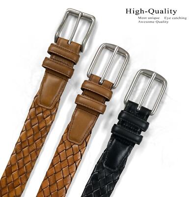 braided leather belt made in usa