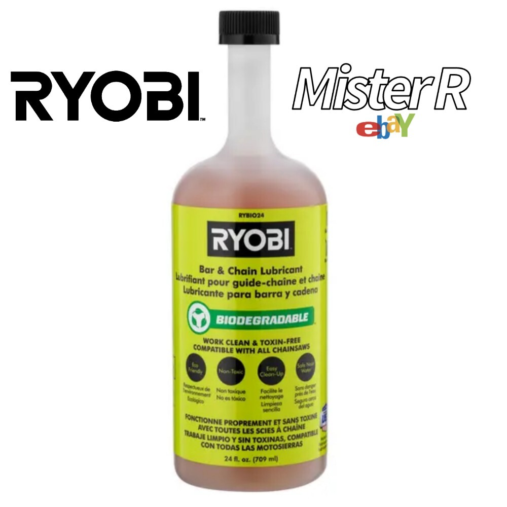 RYOBI • Biodegradable Bar & Chain Lubricant • Chainsaw Oil • NEW • 24
