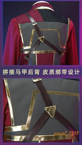 LOL League of Legends Arcane Hilko Cosplay Suit Game Halloween Costume 4813 New - Picture 19 of 24