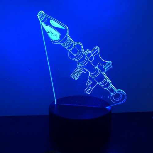 FN ROCKET LAUNCHER SKIN 3D Acrylic LED 7 Colour Night Light Touch Lamp - 第 1/8 張圖片