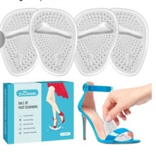 Ball of Foot Cushions 2 Pairs Gel Shoe Inserts , Heel Inserts for Women, Non Sl