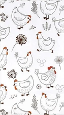 (2) Paper Guest/Buffet Napkins for Decoupage/Mixed Media - Outlined Chickens