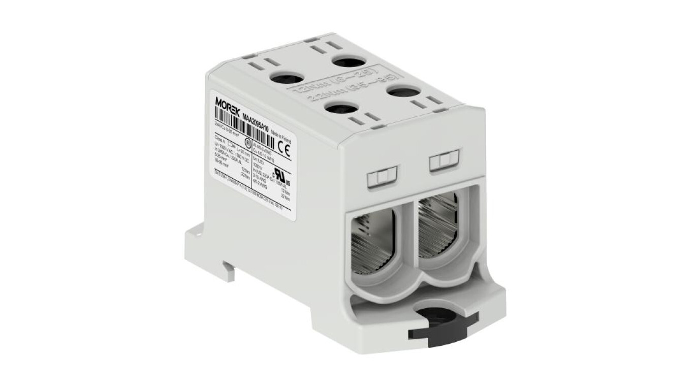 OTL95-2 connector, gray color 2xAl/Cu 6-95mm² 1000V Universal terminal M /T2UK