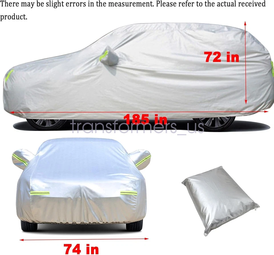 Cubierta protectora para coche exterior arañazos polvo sucio sol UV calor nieve lluvia impermeable Foto 3 de 4